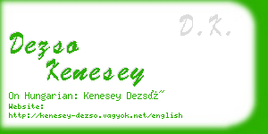 dezso kenesey business card